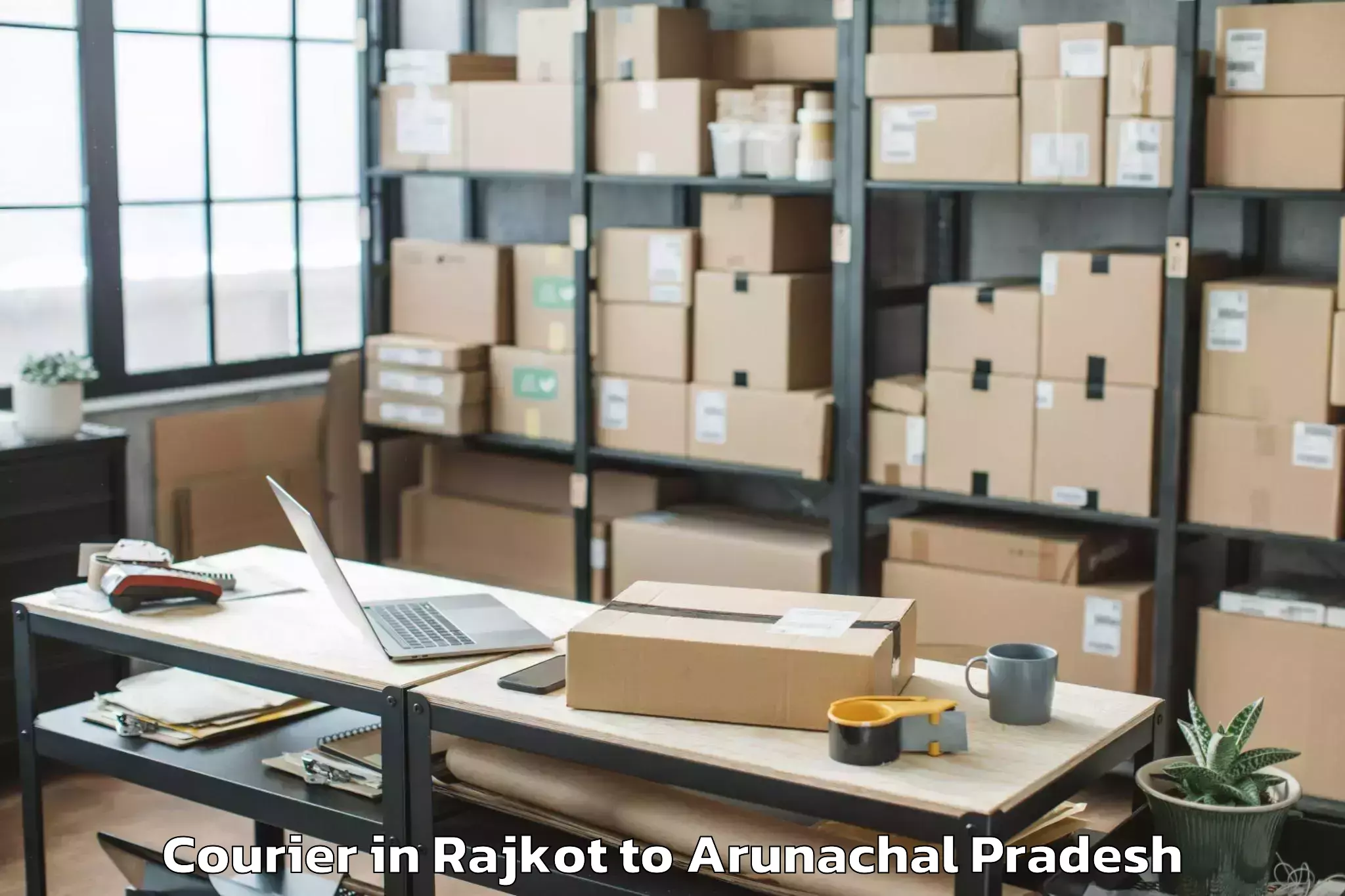 Trusted Rajkot to Wakro Courier